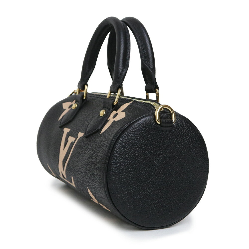 LOUIS VUITTON Papillon Empreinte Black Beige Shoulder Handbag Crossbody - Picture 5 of 10